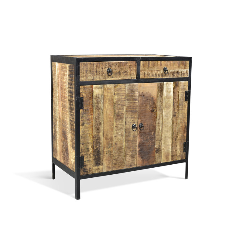 Industrial style accent cabinet discount